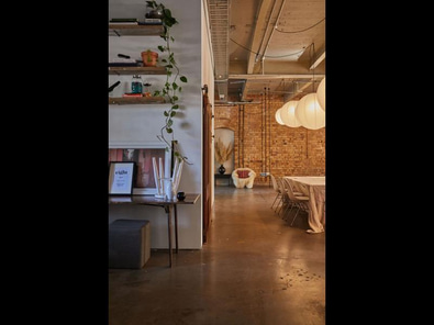 Desks in beautiful warehouse office space image 4